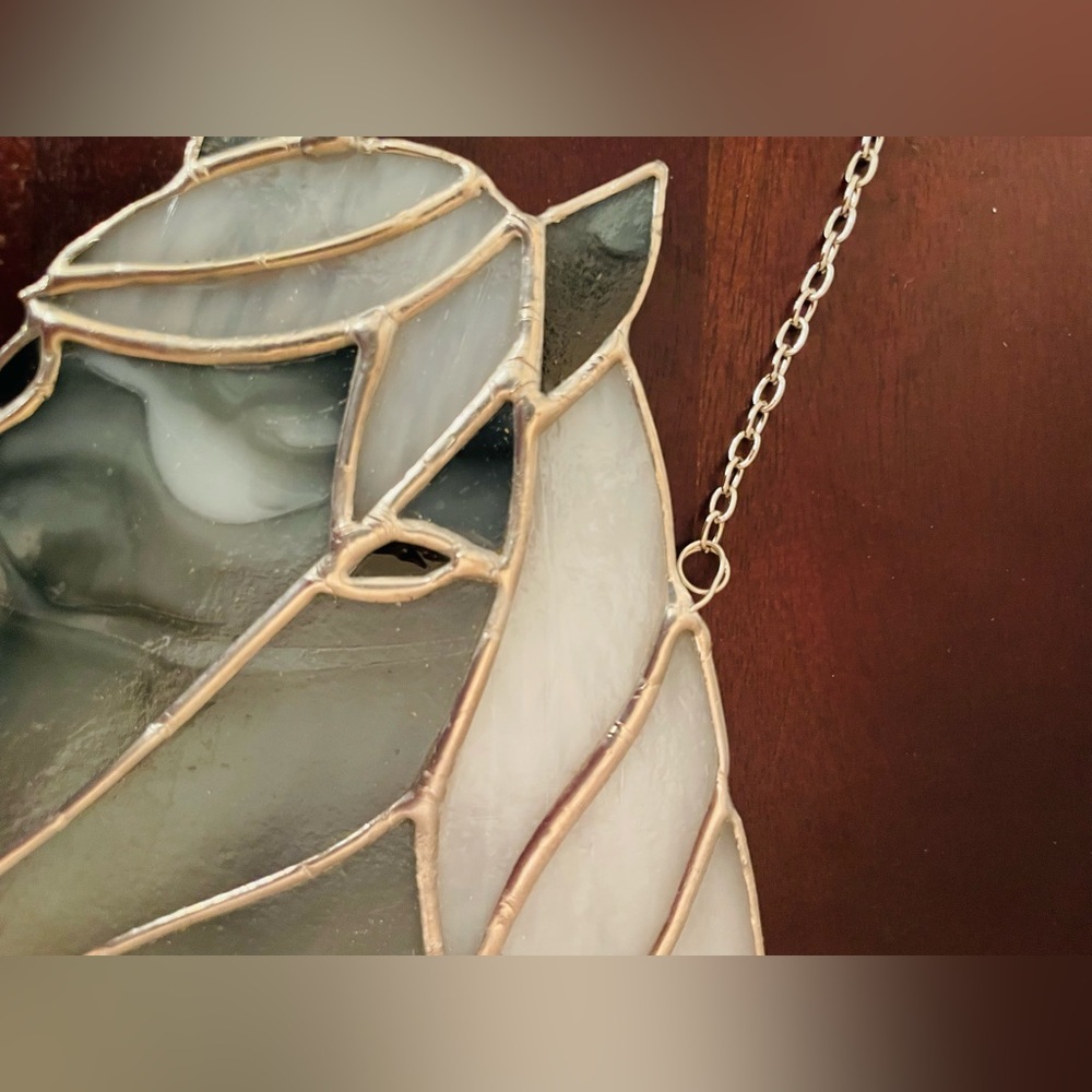 BNWOT Beautiful Custom Handmade Gray Stained Glass Horse Head - Picture 7 of 15